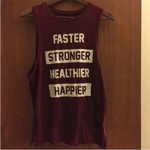Maroon Motivational Muscle Tee